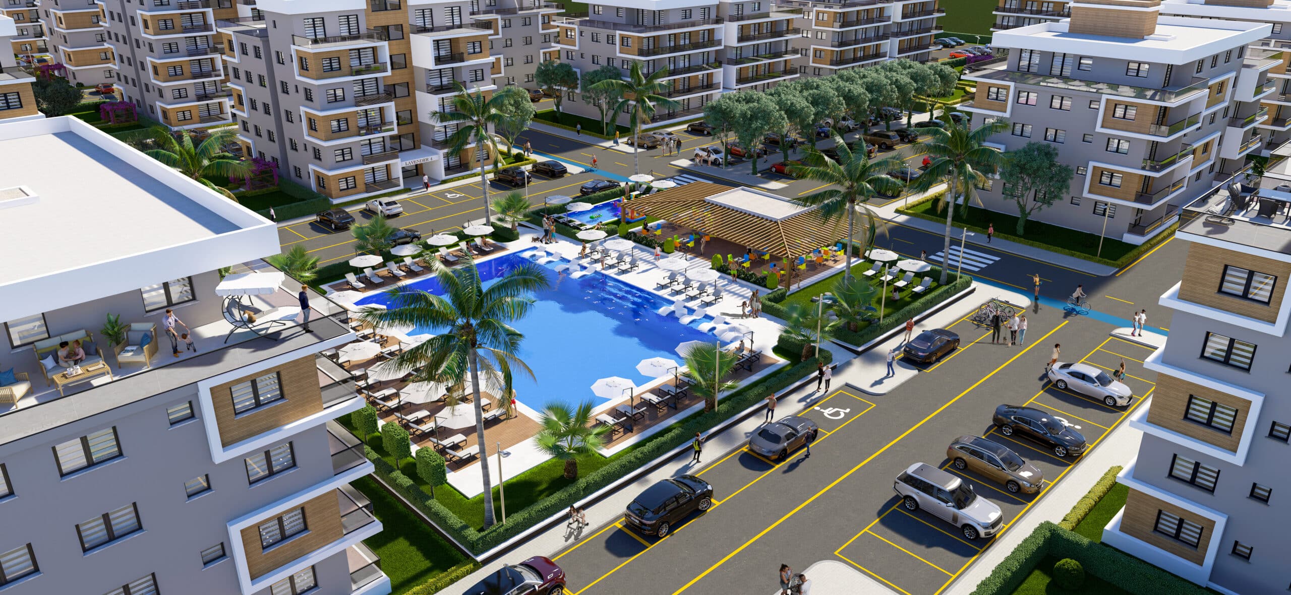 Terrace Corner 2-Bedroom Apartment in Gecitkale Resort Project